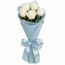 Букет 5 Белых роз Проуд в Лоза