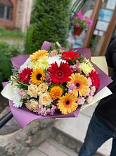 Букет цветов из:  Герберы, Ромашки, Хризантемы, Розы и Подсолнухи #REPLACE_PRED# Лоза