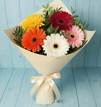 Букет цветов из:  Герберы #REPLACE_PRED# Лоза