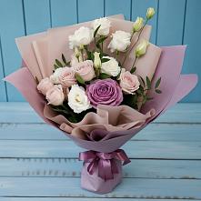 Букет цветов из:  Розы и Лизиантусы #REPLACE_PRED# Лоза