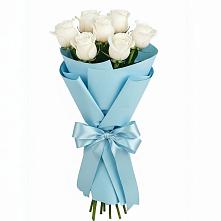 Букет 7 белых роз Проуд в Лоза