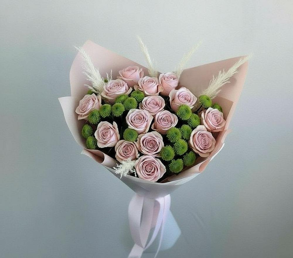 Букет цветов из: Розы и Хризантемы в Лоза