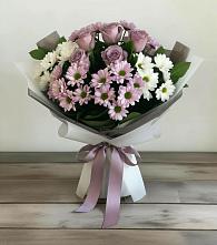 Букет цветов из:  Хризантемы и Розы #REPLACE_PRED# Лоза