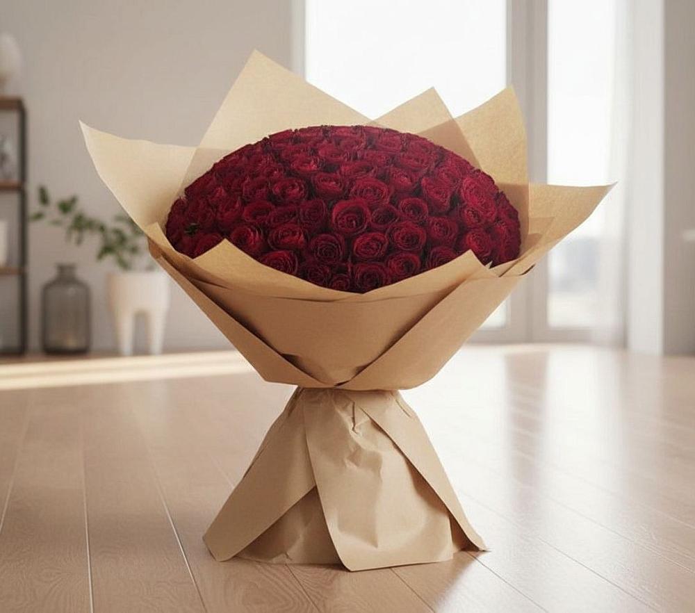 Букет 101 Красная роза в Лоза