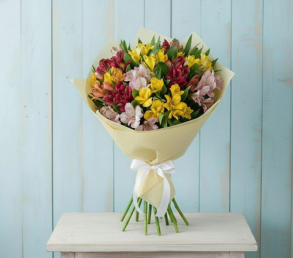 Букет цветов из: Альстромерии в Лоза